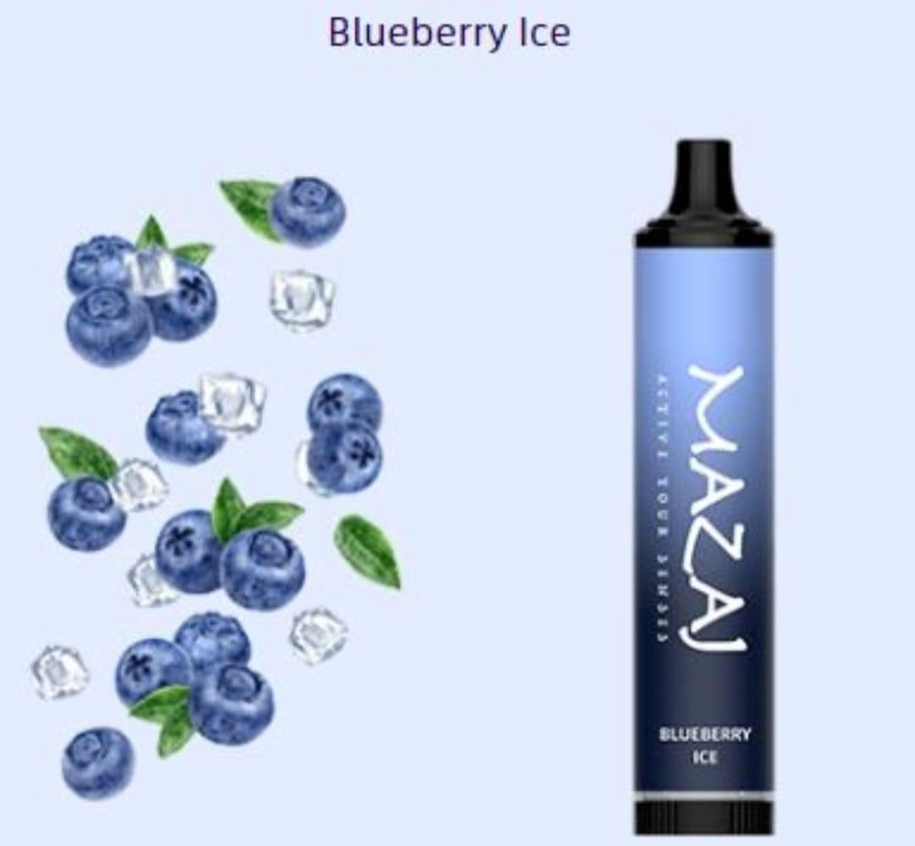 MAZAJ DISPOSABLE 5000PUFF BLUEBERRY ICE 20MG