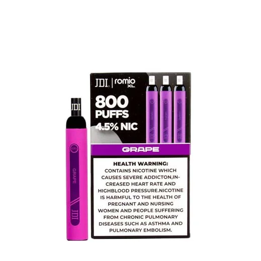 JDI DISPOSABLE ROMIO XL GRAPE 45MG 800PUFF