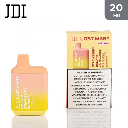 LOST MARY DISPOSABLE STRAWBERRY BANANA 3500 PUFFS 20 MG