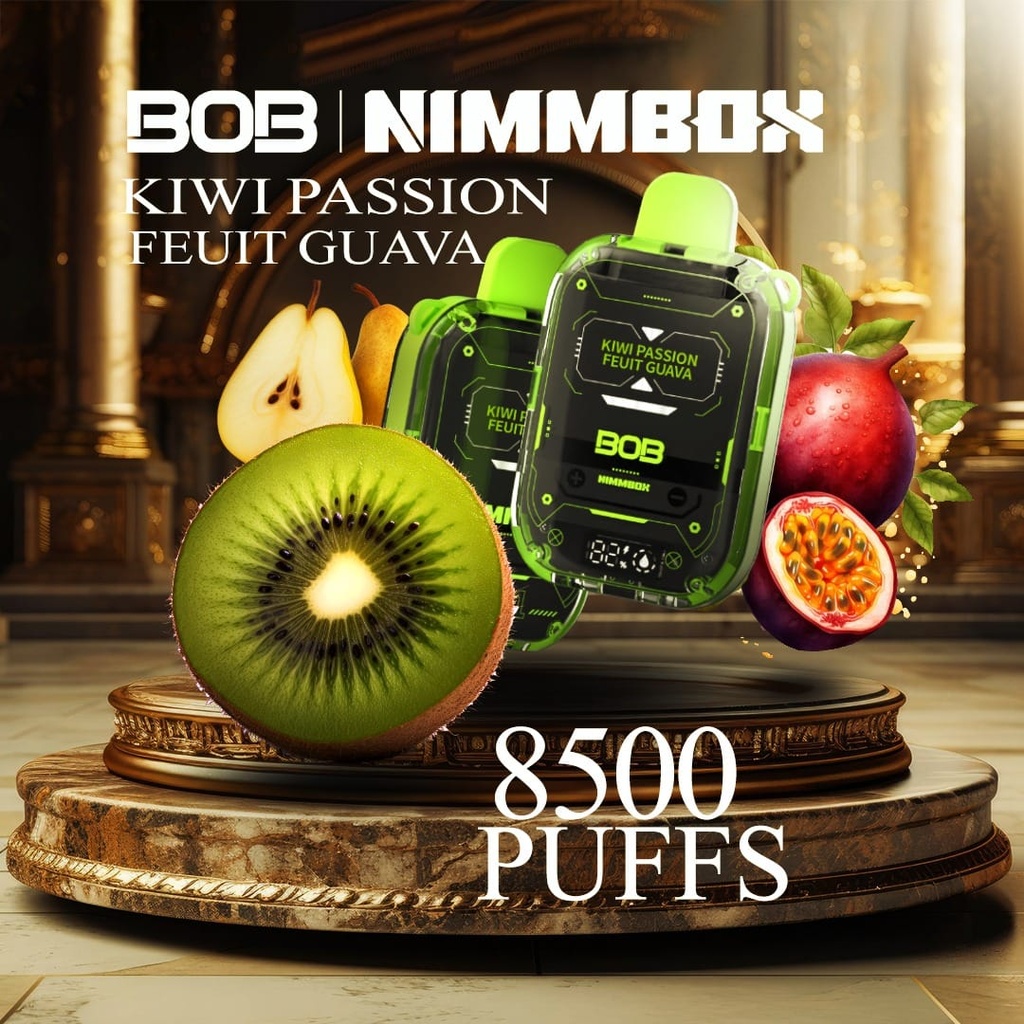 BOB NIMMBOX KIWI PASSIONFRUIT GUAVA 8500PUFFS 20MG