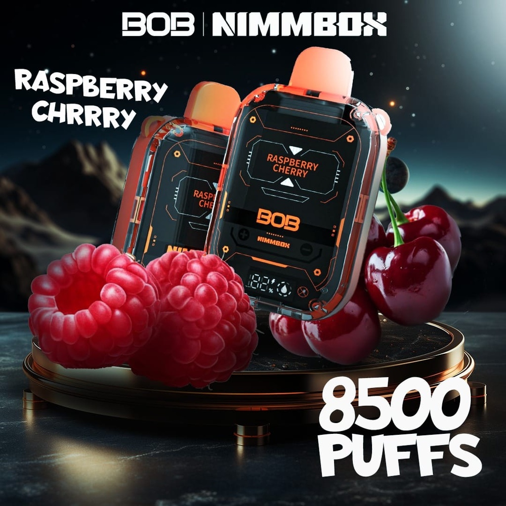 BOB NIMMBOX Raspberry Cherry 8500PUFFS 20MG 