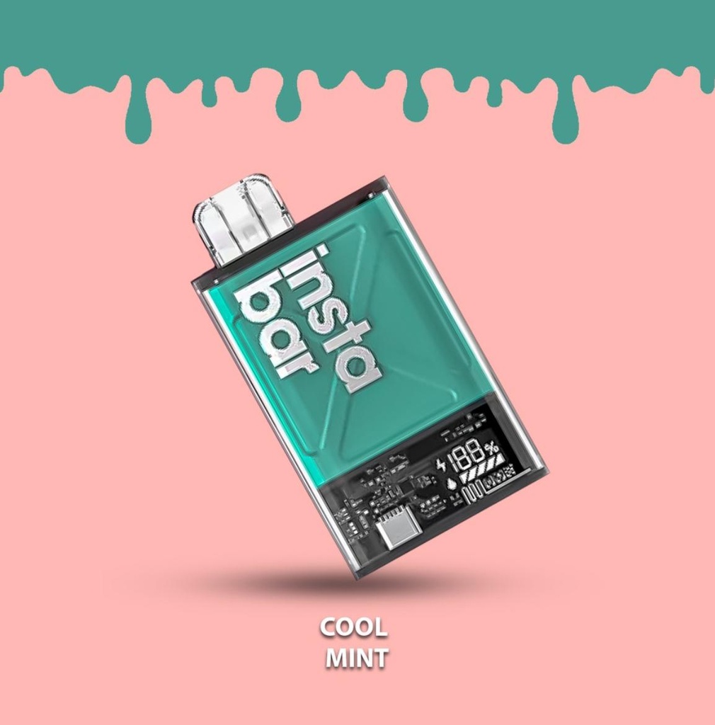 INSTA BAR ULTRA DISPOSABLE COOL MINT 50MG 12000PUFF