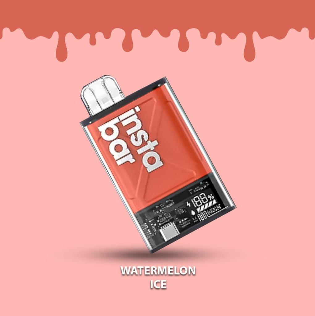 INSTA BAR ULTRA DISPOSABLE WATERMELON ICE 12000PUFF 50MG