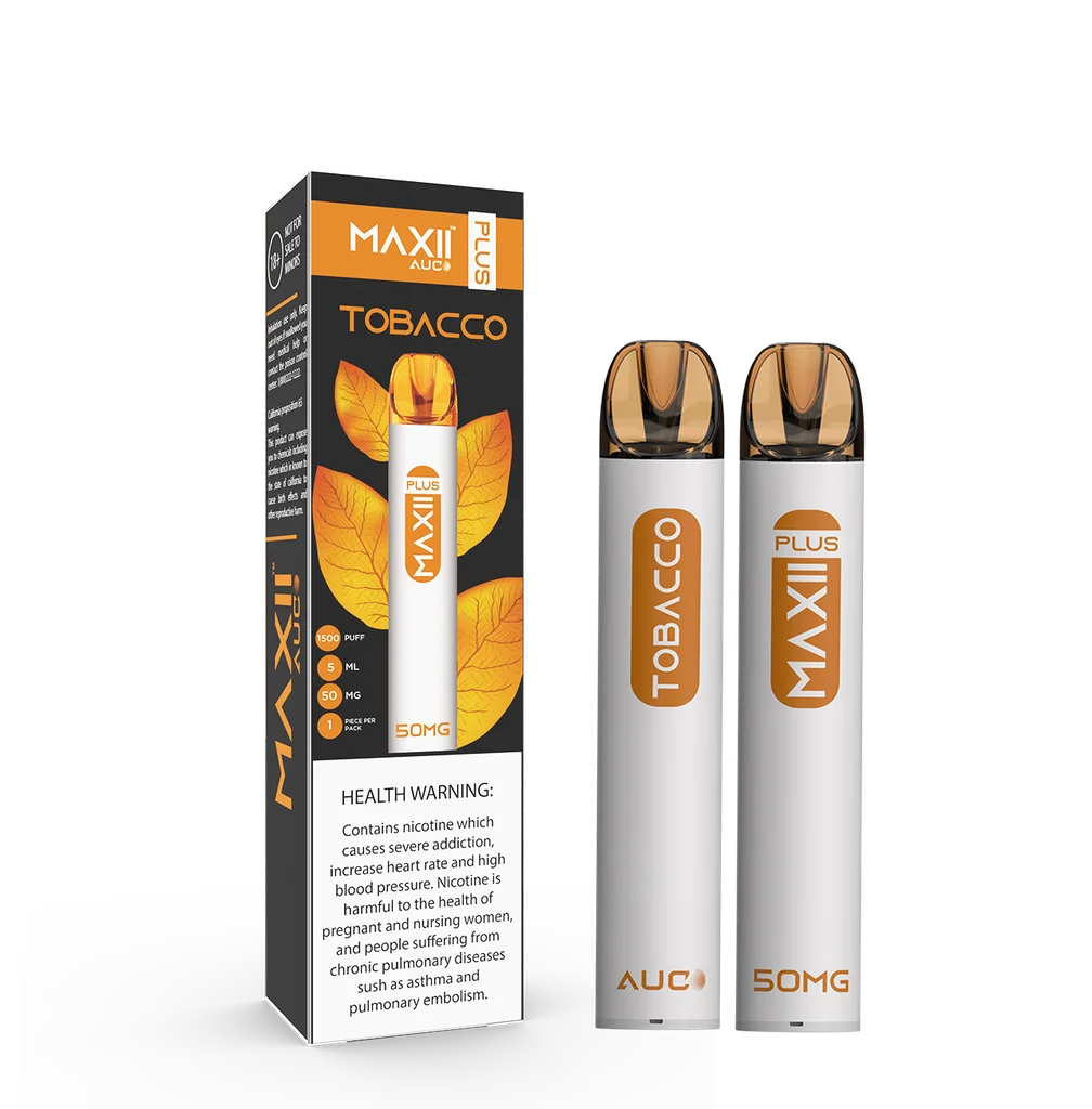 MAXII PLUS TOBACCO 50MG 1500PUFF