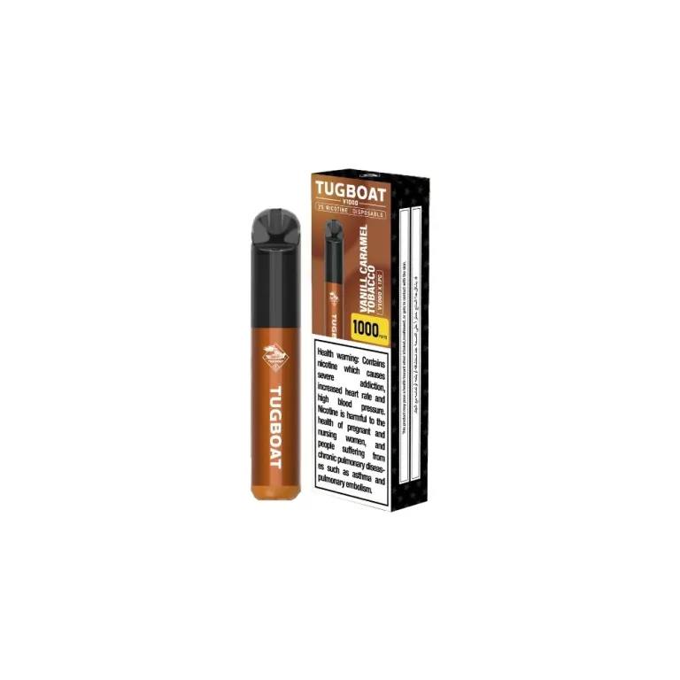 Tugboat V1000 Disposable – Vanilla Caramel Tobacco 50MG