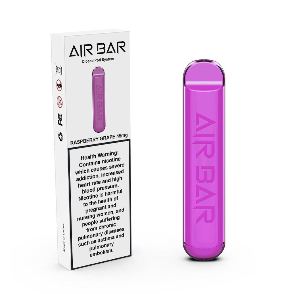 AIR BAR DISPOSABLE - RASPBERRY GRAPE 45MG