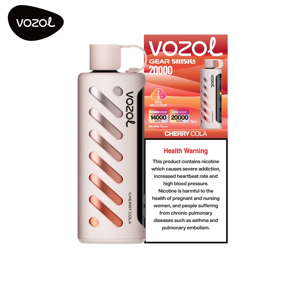 VOZOL GEAR SHISHA 20000 PUFFS 5MG _ CHERRY COLA