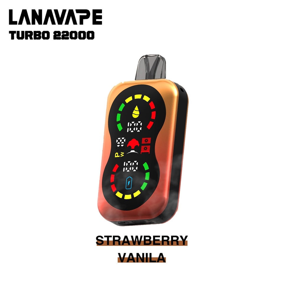 LANAVAPE TURBO STRAWBERRY VANILLA 20MG 22000 PUFF