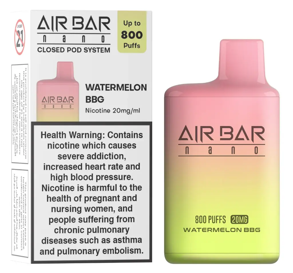 AIR BAR DISPOSABLE NANO WATERMELON BBG 800PUFFS 45MG