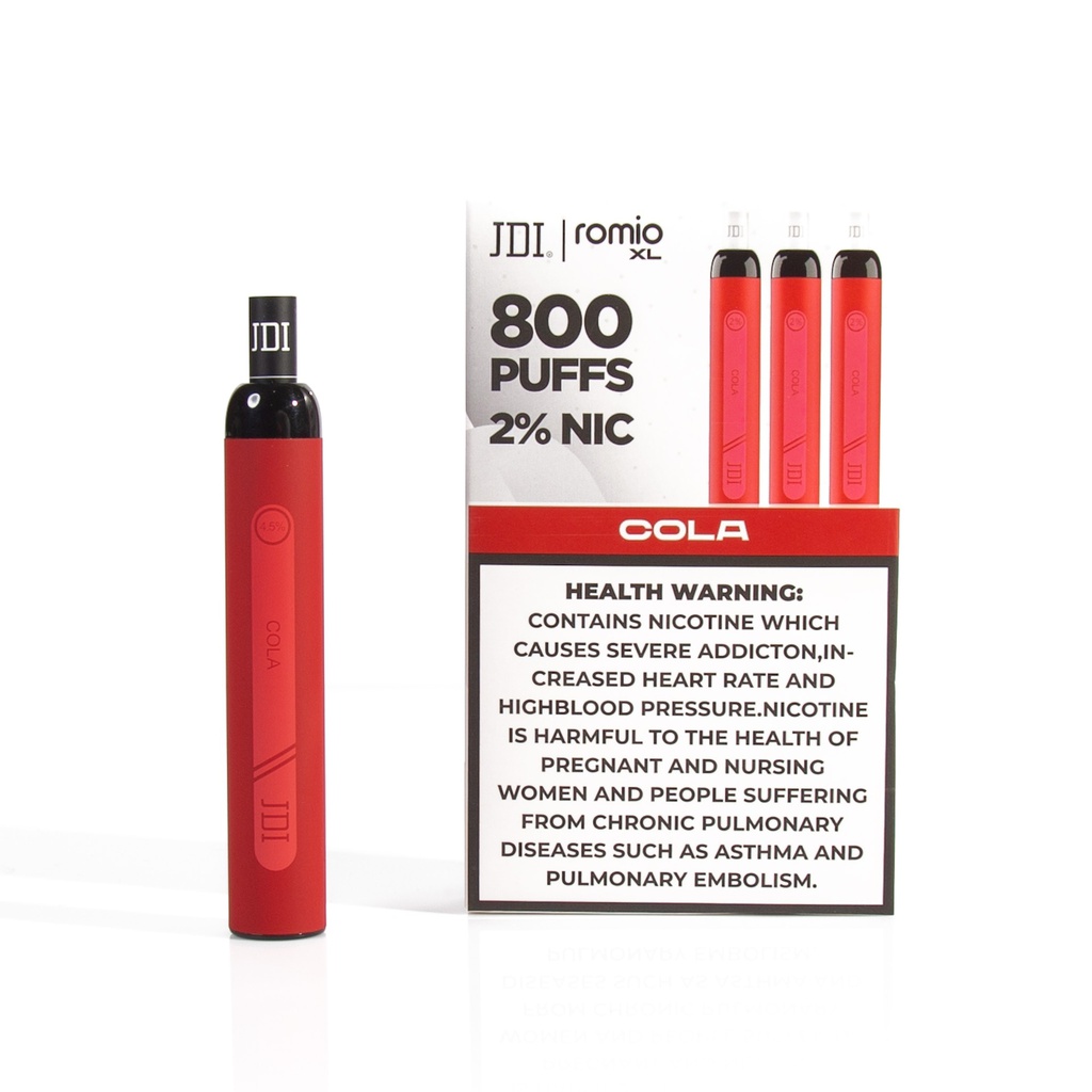 JDI DISPOSABLE ROMIO XL COLA 20MG 800PUFFS