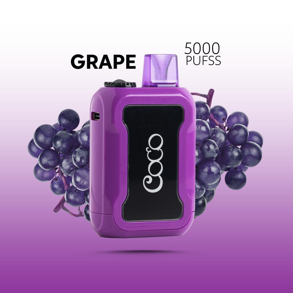 COCO DISPOSABLE GRAPE 20MG 5000 PUFF