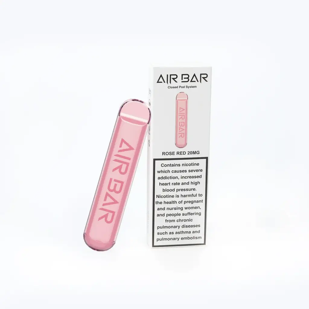 AIR BAR DISPOSABLE ROSE RED 20MG 500PUFF