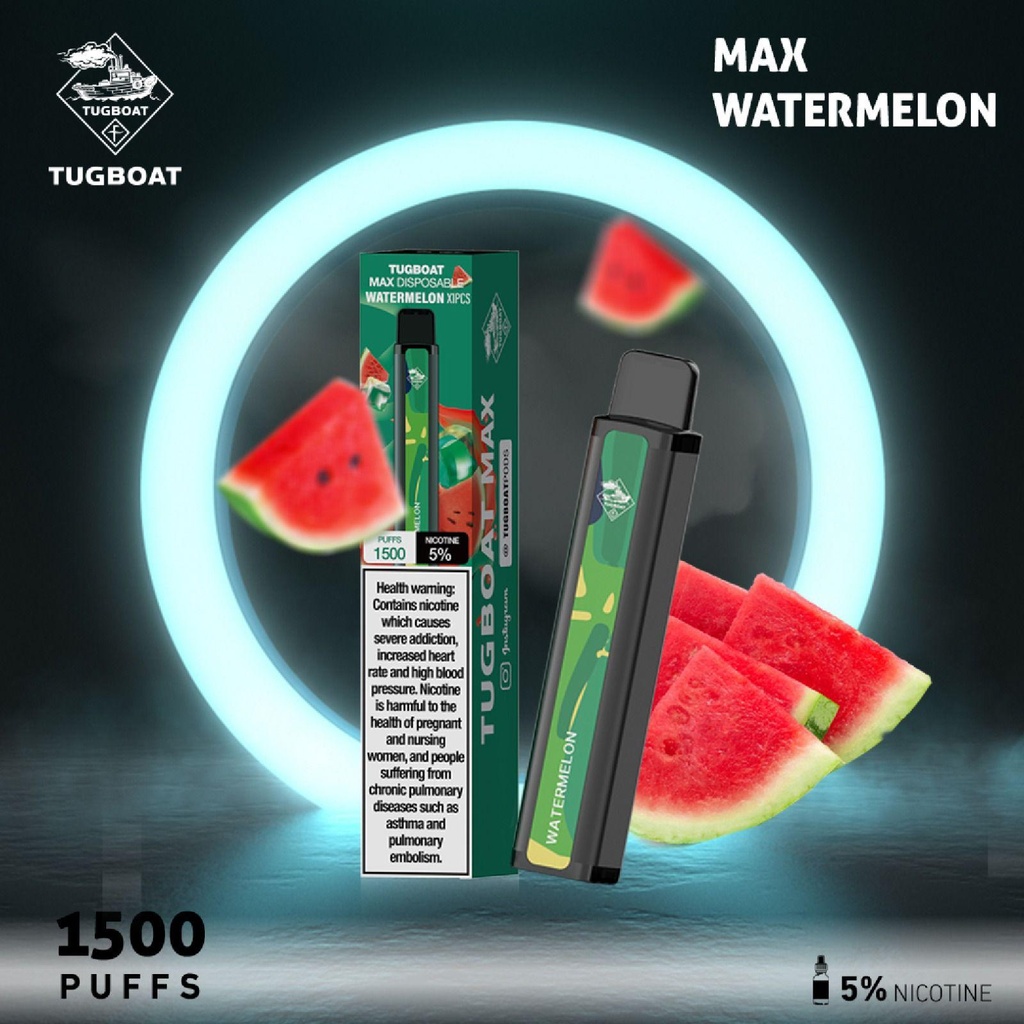 TUGBOAT MAX WATERMELON 50MG 1500PUFF 