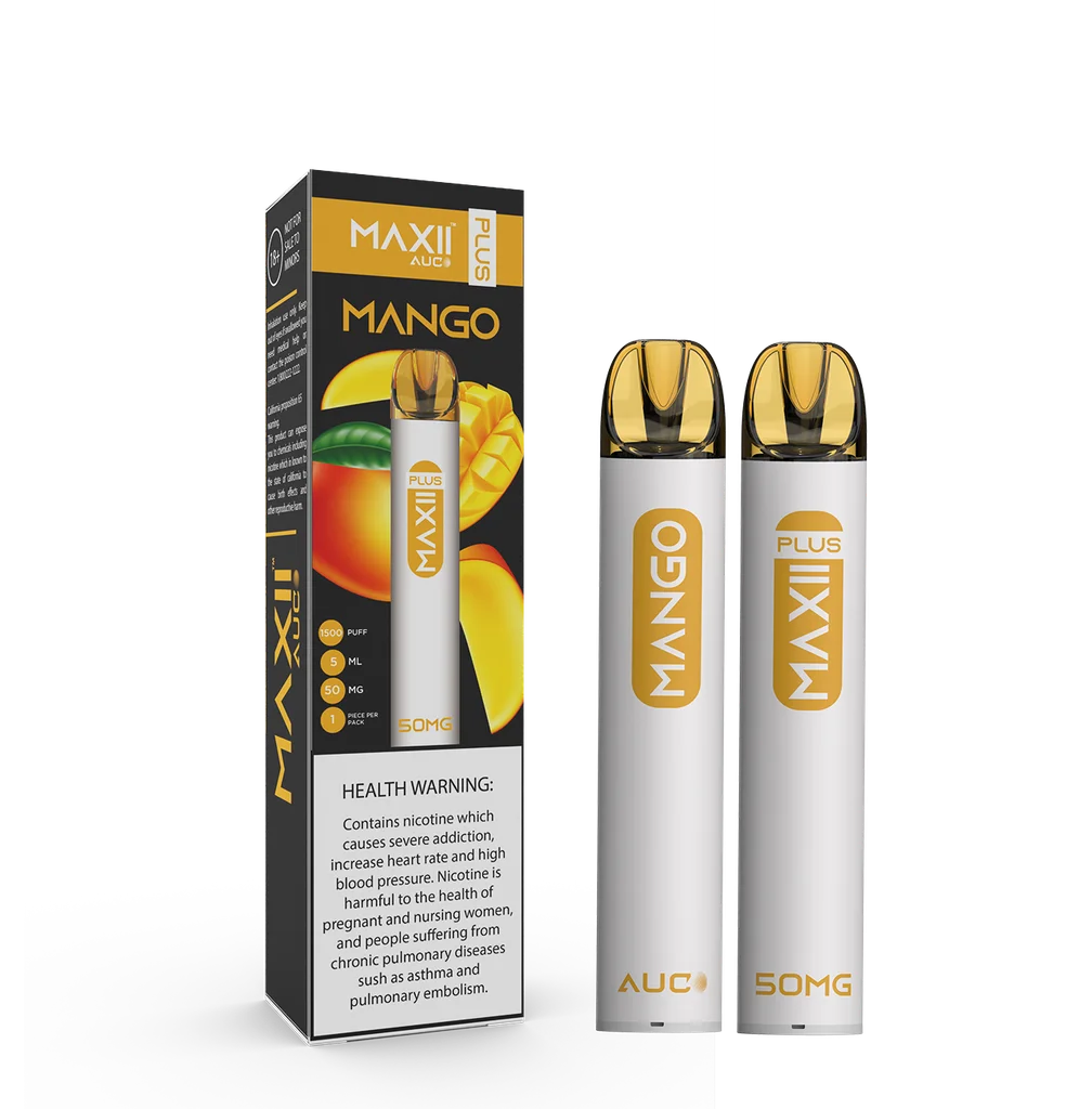 MAXII PLUS DISPOSABLE MANGO 50MG 1500PUFF