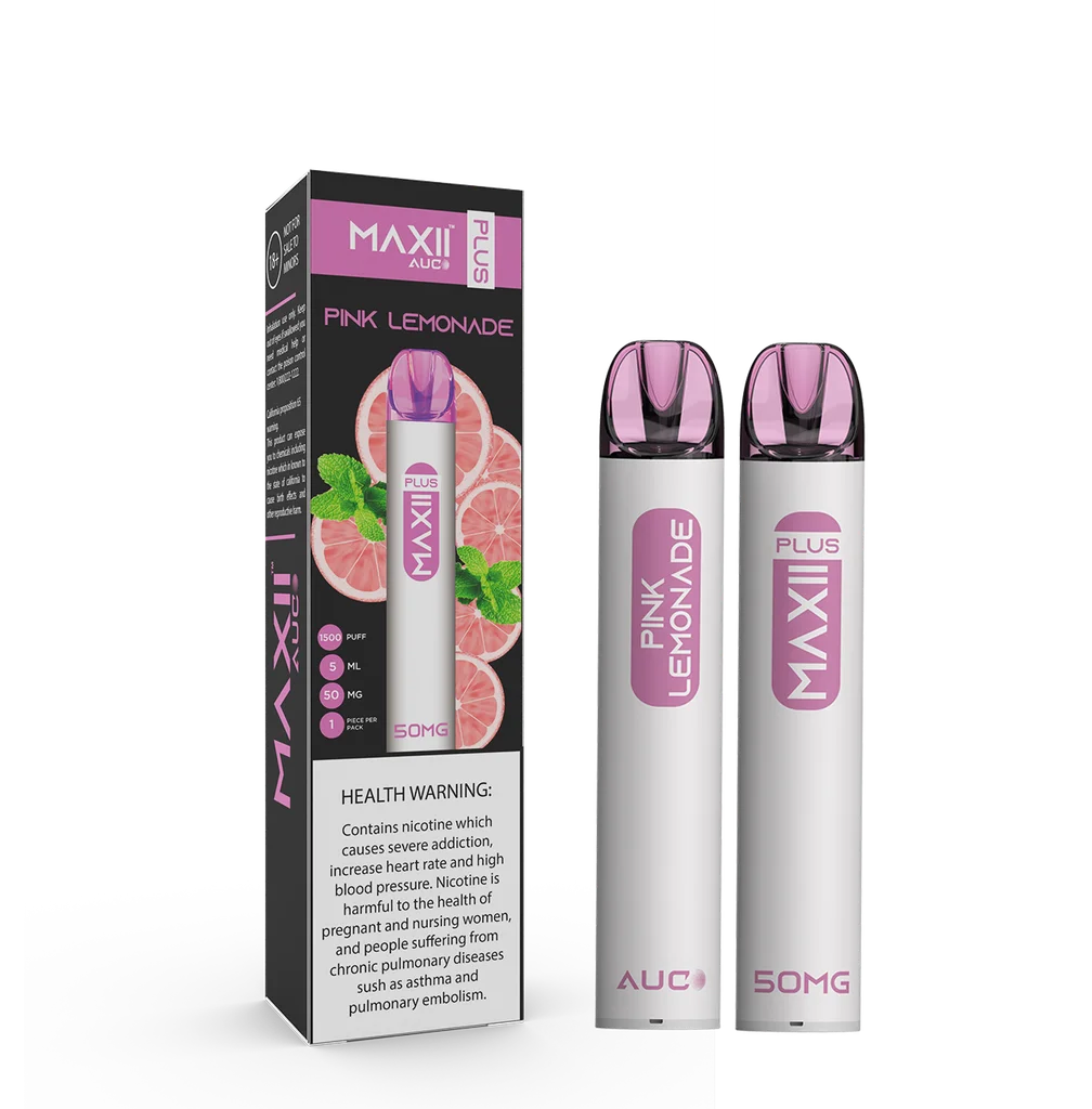 MAXII PLUS DISPOSABLE PINK LEMONADE 50MG 1500PUFF