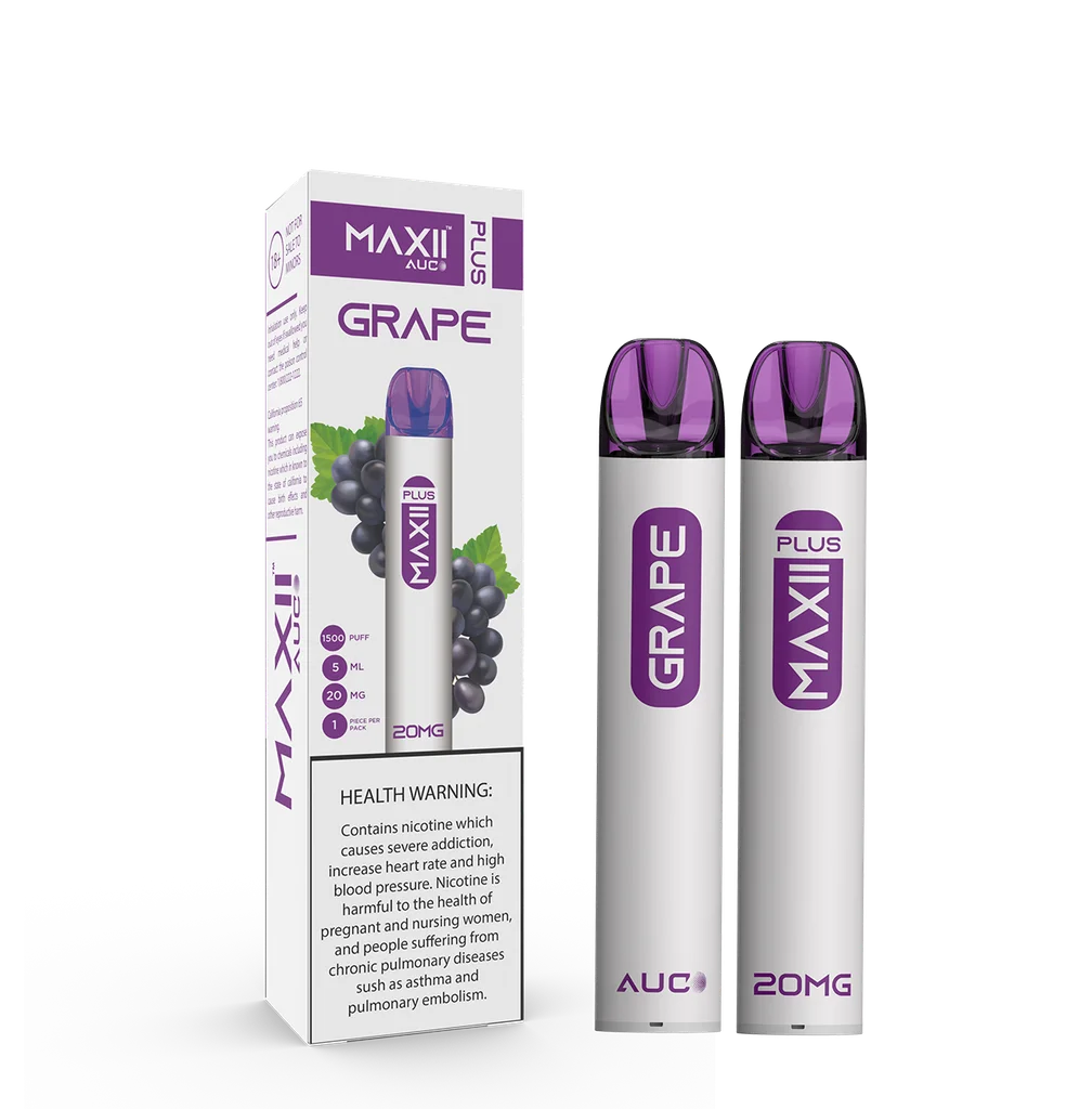 MAXII PLUS DISPOSABLE GRAPE 20MG 1500 PUFF