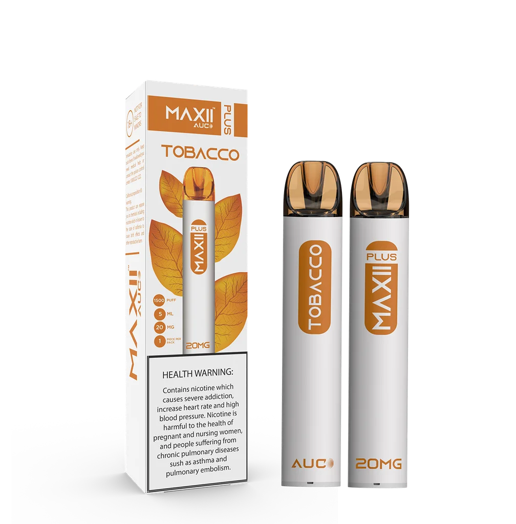 MAXII PLUS DISPOSABLE TOBACCO 20MG 1500 PUFF