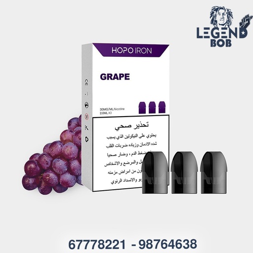 [6972295221238] HOPO POD GRAPE 30MG 