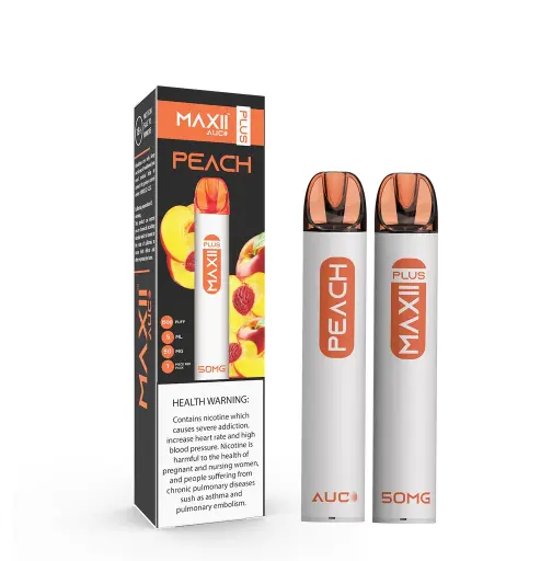 [6974488871220] MAXII PLUS DISPOSABLE PEACH 50MG 1500PUFF