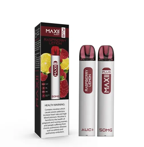 [6974488871275] MAXII PLUS DISPOSABLE  RASPBERRY LEMON 50MG 1500PUFF