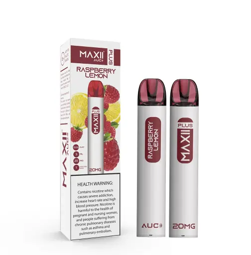 [6974488871497] MAXII PLUS DISPOSABLE  RASPBERRY LEMON 20MG 1500 PUFF