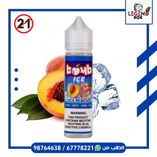 [707050503020] BOMB PEACH ICE 3MG 60ML