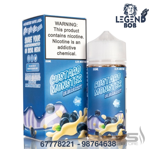 [795152406366] CUSTARD MONSTER BLUEBERRY 3MG 100ML 