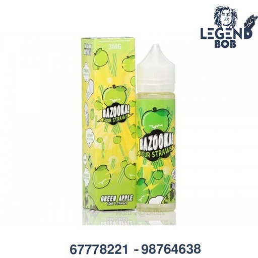 [852194007286] BAZOOKA GREEN APPLE ICE 3MG 60ML