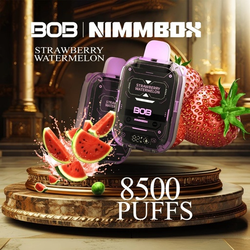 [6976412971846] BOB NIMMBOX STRAWBERRY WATERMELON 8500PUFFS 20MG 