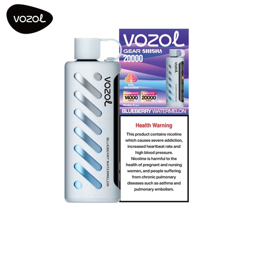 VOZOL GEAR SHISHA 20000 PUFFS 5MG _ BLUEBERRY WATERMELON