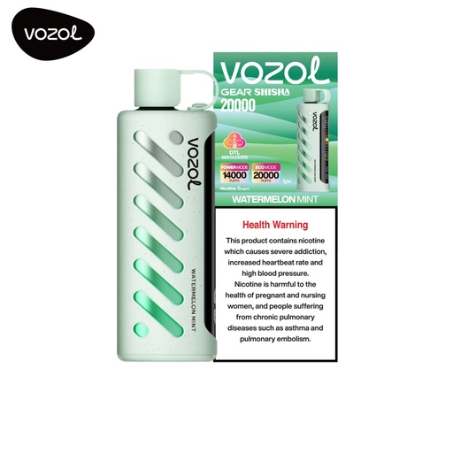 VOZOL GEAR SHISHA 20000 PUFFS 5MG _ WATERMELON MINT