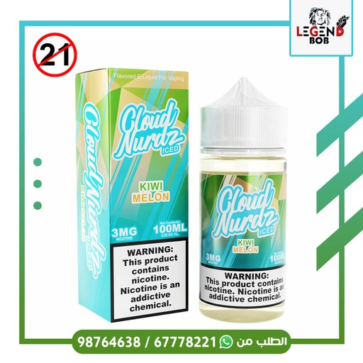 [012436997243] CLOUD NURDZ KIWI MELON ICE 3MG 100ML 