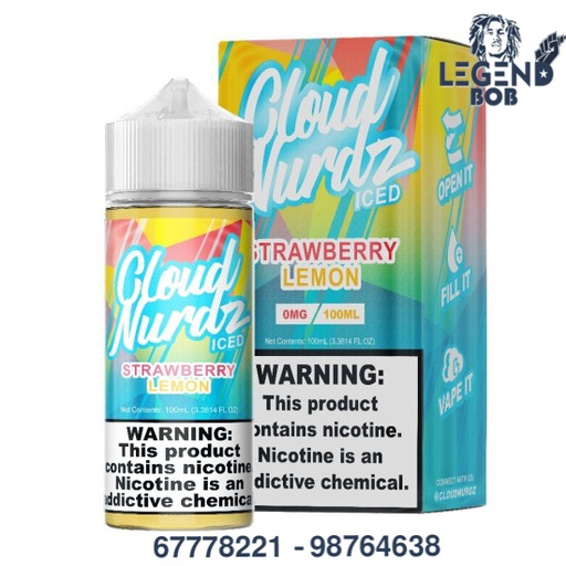 [650434323581] CLOUD NURDZ STRAWBERRY LEMON 3MG 100ML 